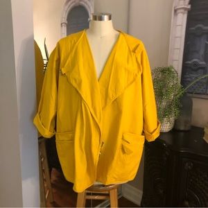 Sunflower oversized large cotton light weight jacket colour is sunflower yellow